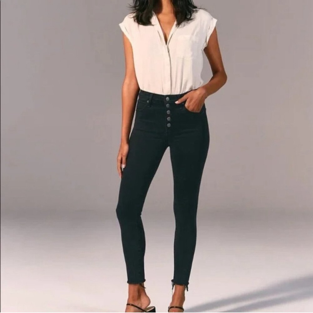 Abercrombie & Fitch Jeans High Rise Super Skinny Ankle Button fly size 24/00S